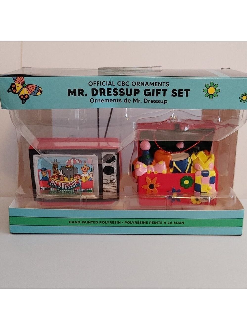 Main and Local Mr. Dressup Ornament Gift Set Pack of 2 CBC BNIP
